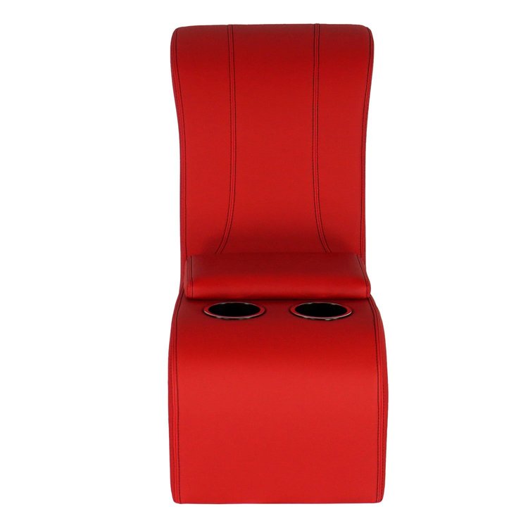 RM-CA21 Truck Console with Cupholders and with Storage Red Vinyl Black Thread