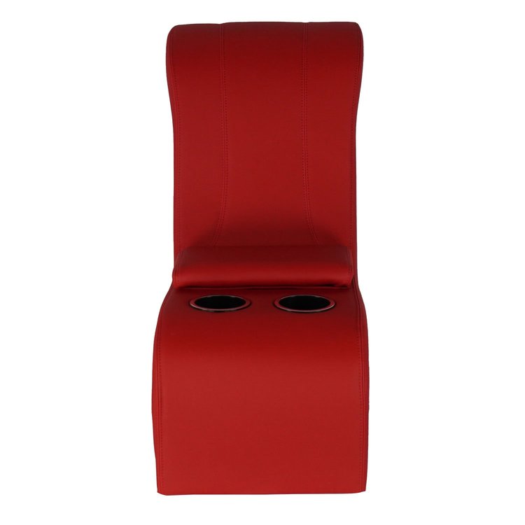 RM-CA22 Truck Console with Cupholders and with Storage Red Vinyl Red Thread