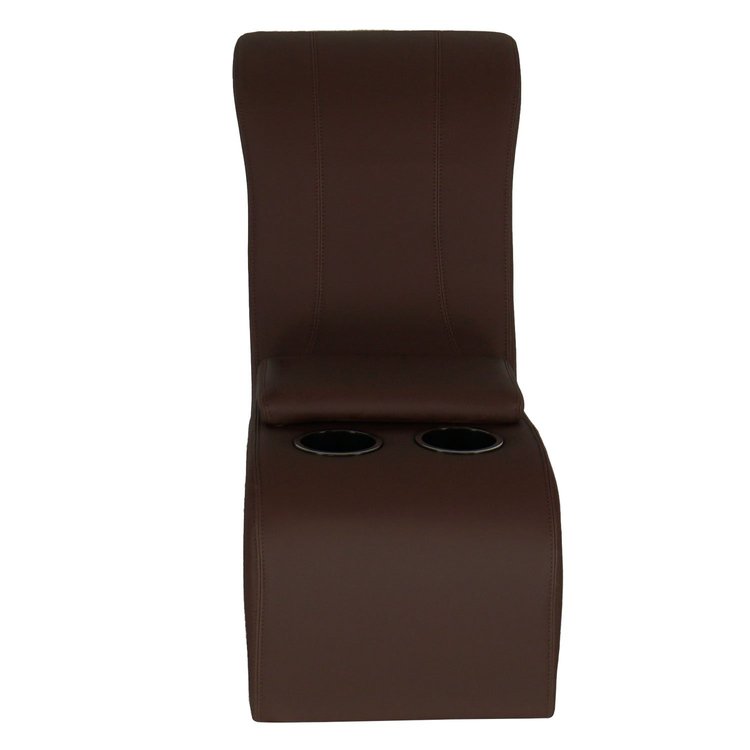 RM-CA33 Truck Console with Cupholders and with Storage Brown Vinyl Brown Thread