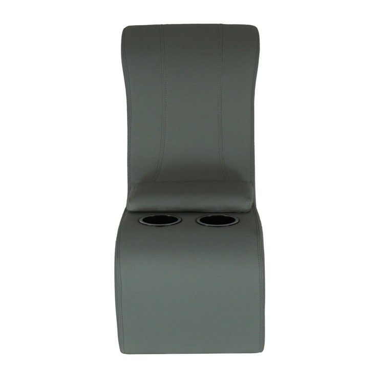 RM-CA44 Truck Console with Cupholders and with Storage Gray Vinyl Gray Thread