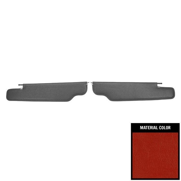 SV2063V Sun Visors for 1962 Pontiac Bonneville/Catalina Convertible Bright Red
