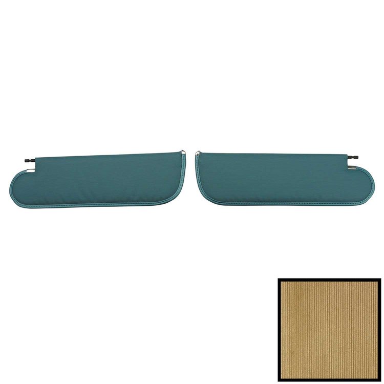 SV6117RC Ribbed Sun Visors for 1971-1972 Chevelle,/GTO/Cutlass/Skylark/Nova Ivy Gold