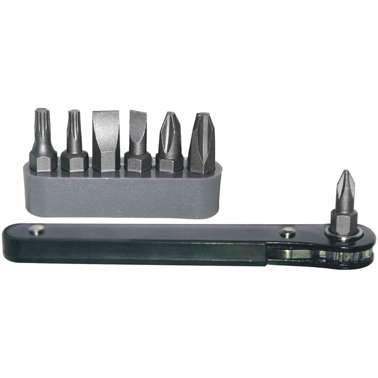 Compact Ratchet Driver & Bit Set