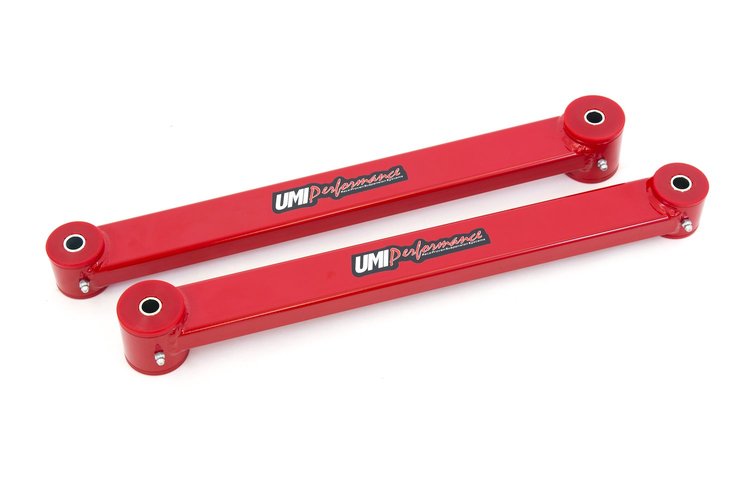 1034-R 2005-2014 Ford Mustang Budget Lower Control Arms, Rear, Boxed; Red