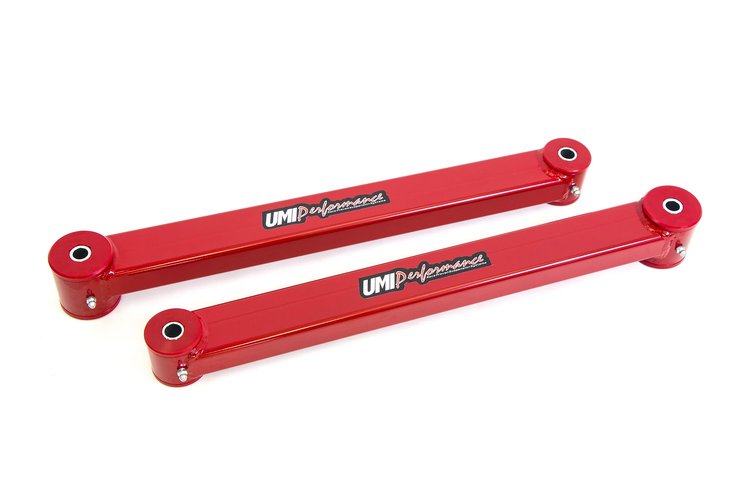 1035-R 2005-2014 Ford Mustang Boxed Lower Control Arms; Red