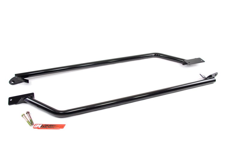 UMI?s tubular subframe connectors tuck tight against the floor with no ground clearance loss and can