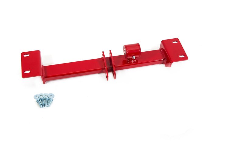 2200AS-R 1993-2002 GM F-Body Tunnel Brace Mount Stock Exhaust No Loop; Red
