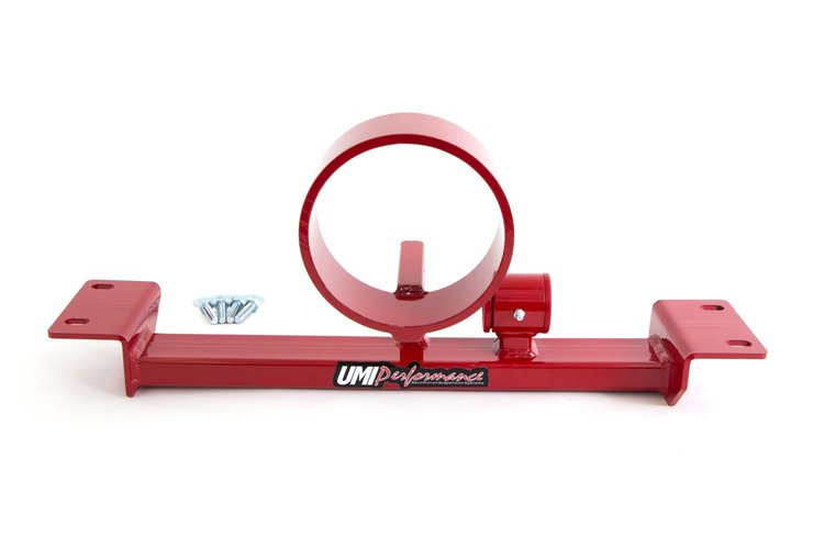 2201AS-R GM F-Body Tunnel Brace Mount Stock Exhaust & Kook's LT w/ Loop; Red