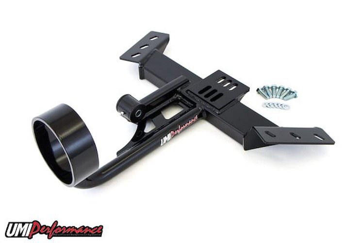 2215AS-B 1982-1992 GM F-Body Tunnel Mnt Torque Arm Mount w/ Loop TH350 & T5; Black