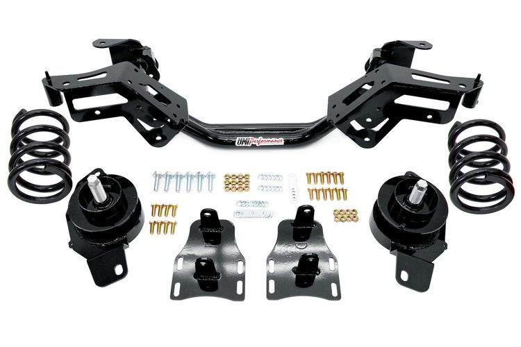 2414-3-B 1982-1992 GM F-Body Tubular LS K-Member, Weight Jacks, 1050lb; Red