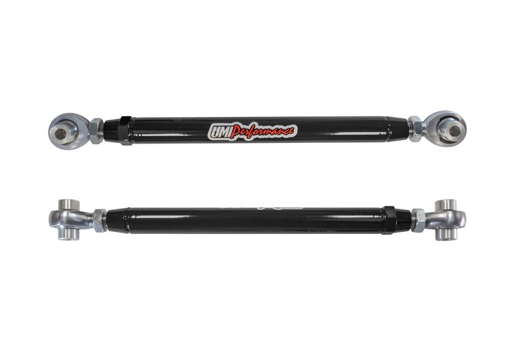 2545-B Camaro Rear Toe Rods, Adjustable, Rod Ends, Black; Black