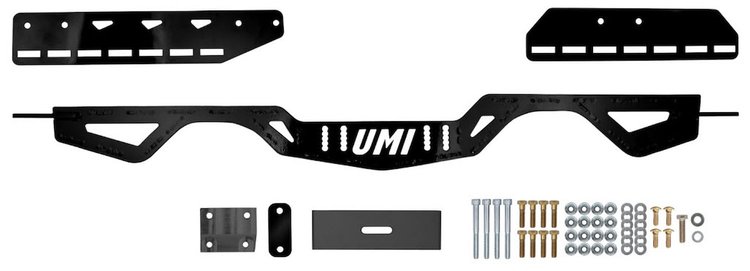3108-B Adjustable Modular Transmission Crossmember for 1978-1988 GM G-Body [Black]