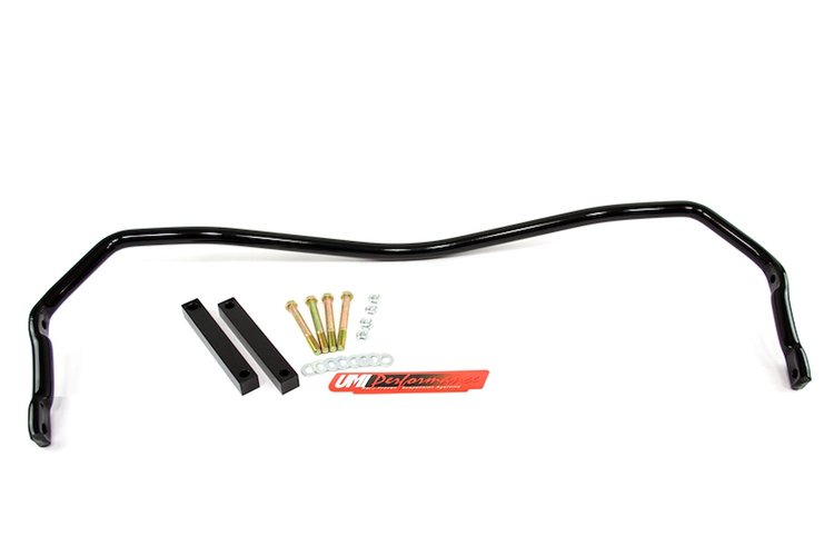 3665-B 1 in. Solid Rear Sway Bar for 1965-1970 Chevrolet B-Body [Black]
