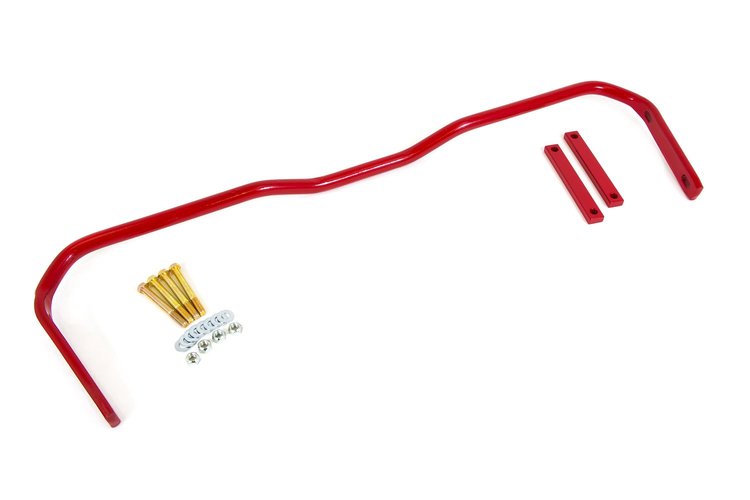 3665-R 1965-1970 Chevy B-Body Solid 1" Rear Sway Bar; Red