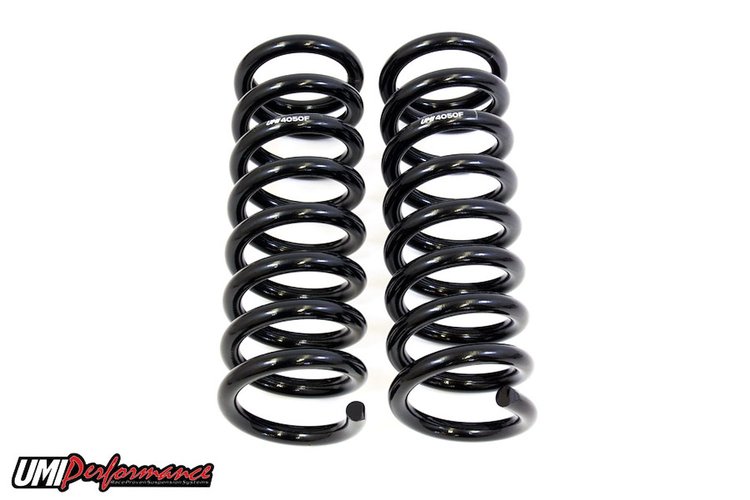 Factory Height Front Coil Springs for 1964-1972 GM A-Body [Linear 530 lb/in Rate, Black Powdercoat]