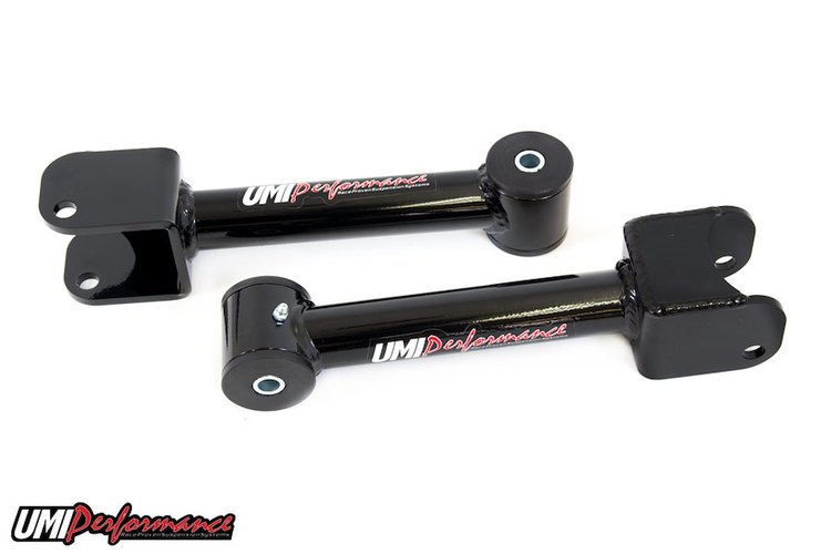 4216-B 1973-1977 GM A-Body Rear Upper Control Arms, Non-Adjustable; Black