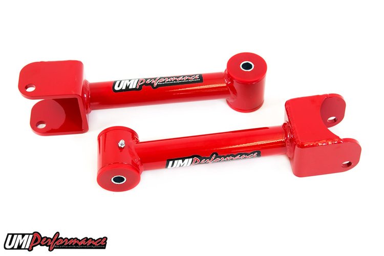 4216-R 1973-1977 GM A-Body Rear Upper Control Arms, Non-Adjustable; Red