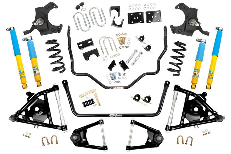 6403-B 1973-1987 GM C10 Handling and Lowering Kit, Stage 3; Black