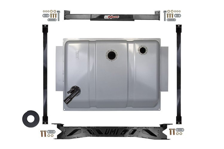 6428-B 4-Link Fuel Tank Relocation Kit for 1973-1987 Chevrolet/GMC C10/C15 2WD Trucks [Black]