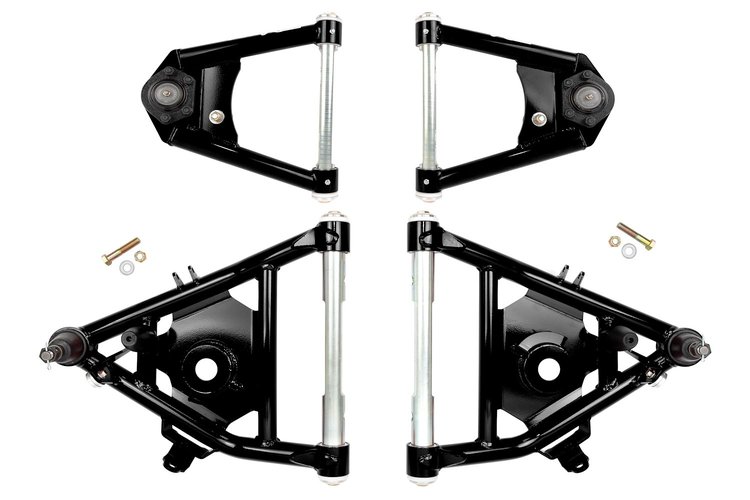 643233-1-B 1973-1987 GM C10 Street PerfA-Arm Kit 1/2 in. Taller Upper Ball Joint; Black