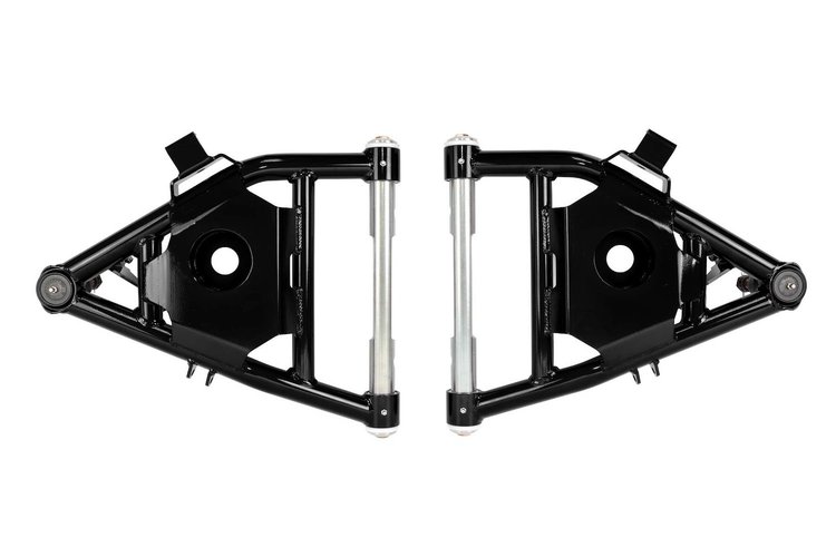643233-4-B 1963-1970 GM C10 Street Perf A-Arm Kit 1/2 in. Taller Upper Ball Joint; Black