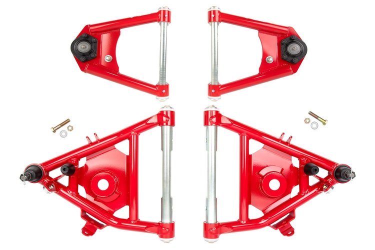 643233-R 1973-1987 GM C10 Street Performance A-Arm Kit; Red