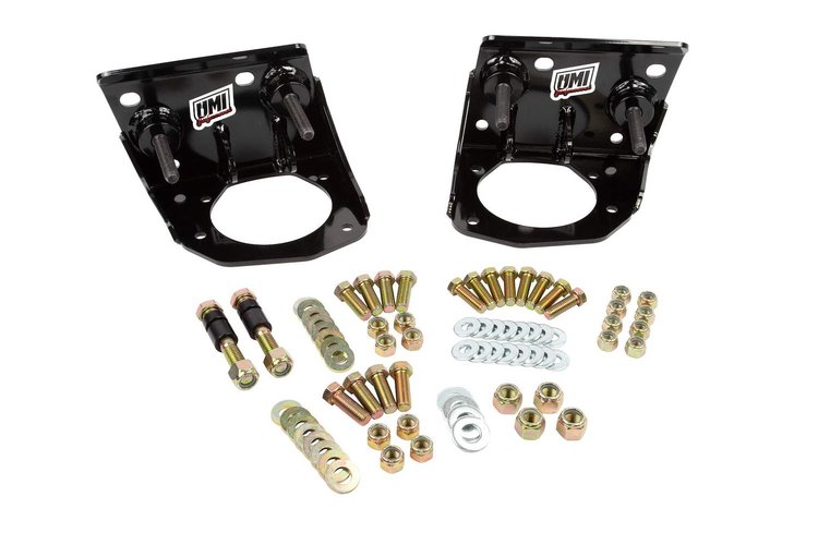 6436 1963-1987 GM C10 Front Coil Over Mounts; Black