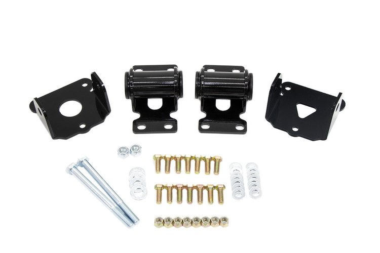 90073 1982-1992 GM F-Body SBC Poly Engine Mount Kit; Black
