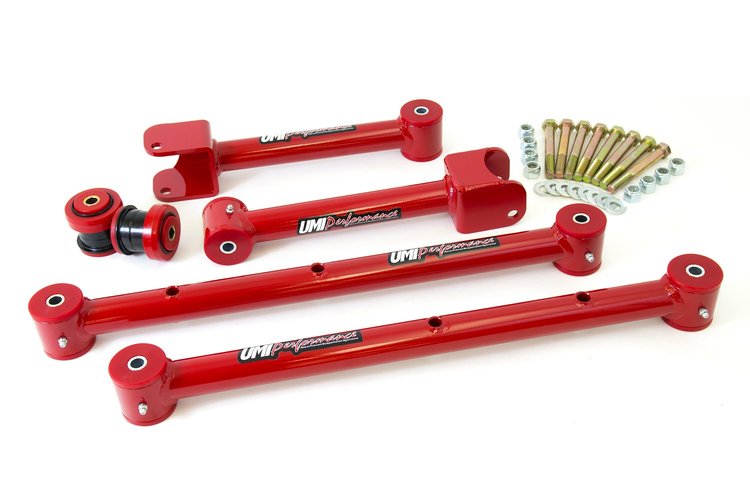 ABR401-R Upper & Lower Control Arm Kit 65-72 GM A-Body; Red