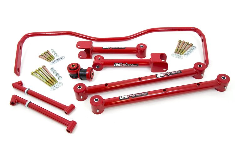 ABR413-R Complete Rear Suspension Kit 65-67 GM A-Body; Red