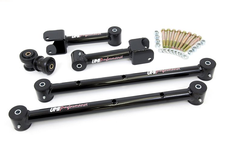 ABR801-B Upper & Lower Control Arm Kit 68-72 GM A-Body; Black