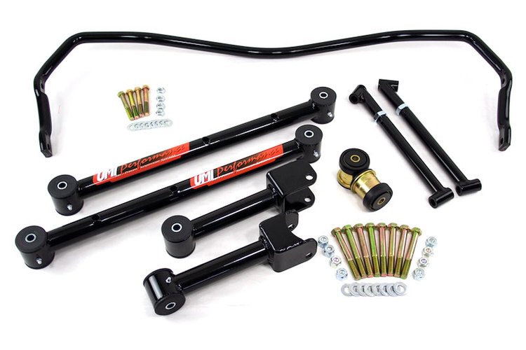 ABR813-B 1968-1972 GM A-Body Upper & Lower Control Arm Kit; Black