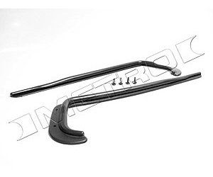 Upper Door Hinge Seals. Straight section 13-1/2 In. long. Curved hook section 6 In. long with 2 hole