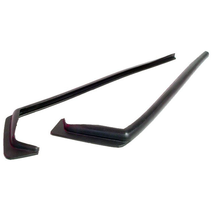 Upper Door Hinge Seals. Straight section 16-3/4 In. long. Square hooked section 6-1/4 In. long. Incl