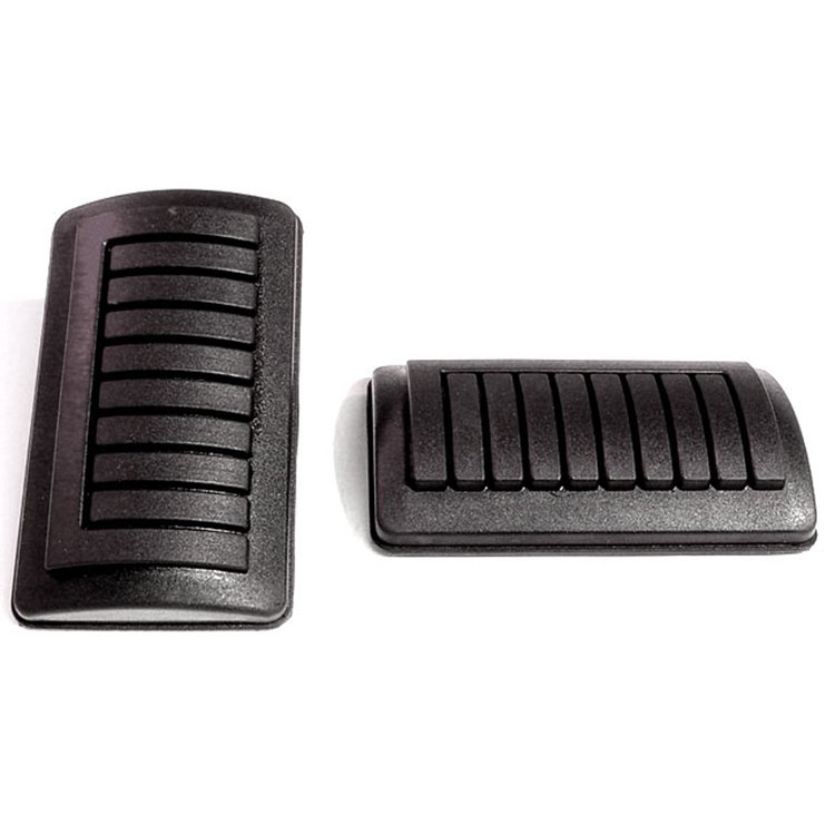 Clutch and Brake Pedal Pads. 3-3/4 In. wide X 2-1/4 In. long. Pair. CLUTCH & BRAKE PEDAL PAD 66-70 MOPAR A & B BODY PAIR