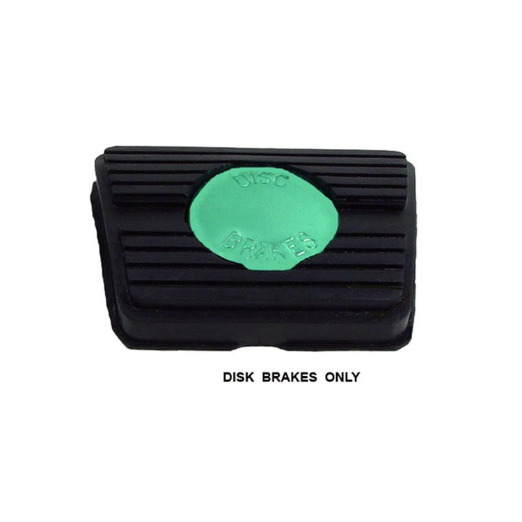 Clutch or Brake Pedal Pads with Stainless Steel Center. For models with disc brakes. 3-1/4 In. wide