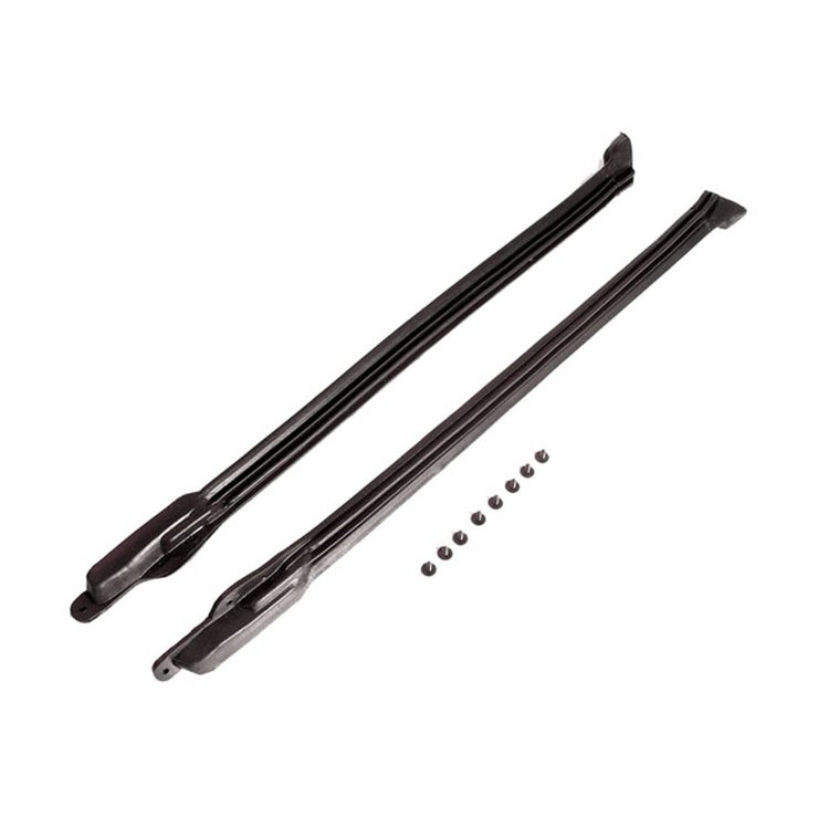 Windshield Pillar Post Seals for Convertibles. Sponge reproduction with a jet black smooth skin. Eac
