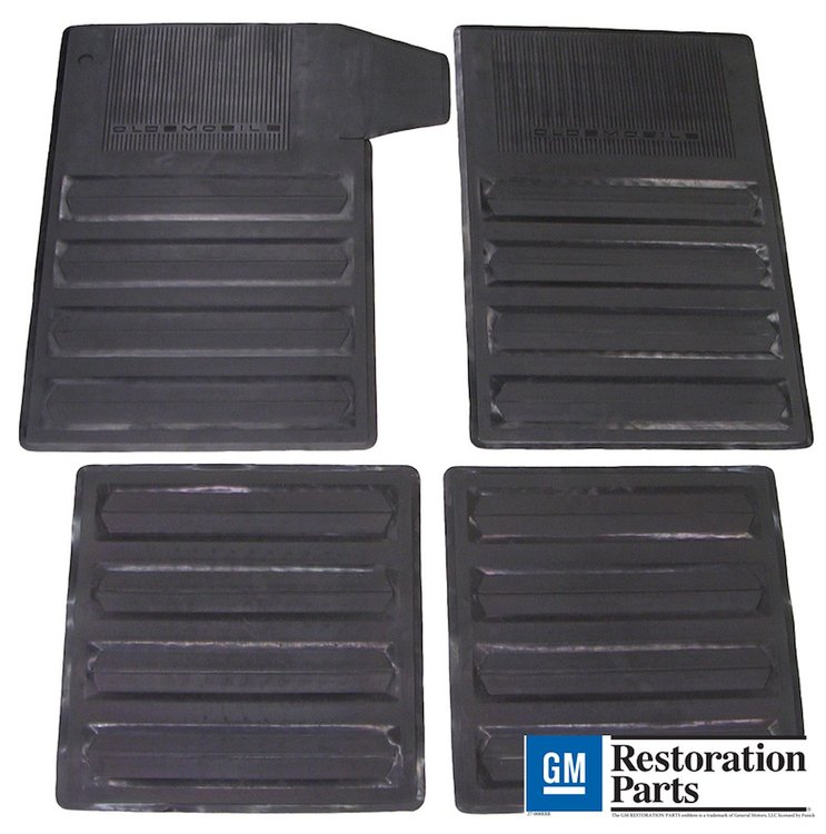 FM 7301 Floor Mats, Front And Rear, Nice Reproduction, Black Only