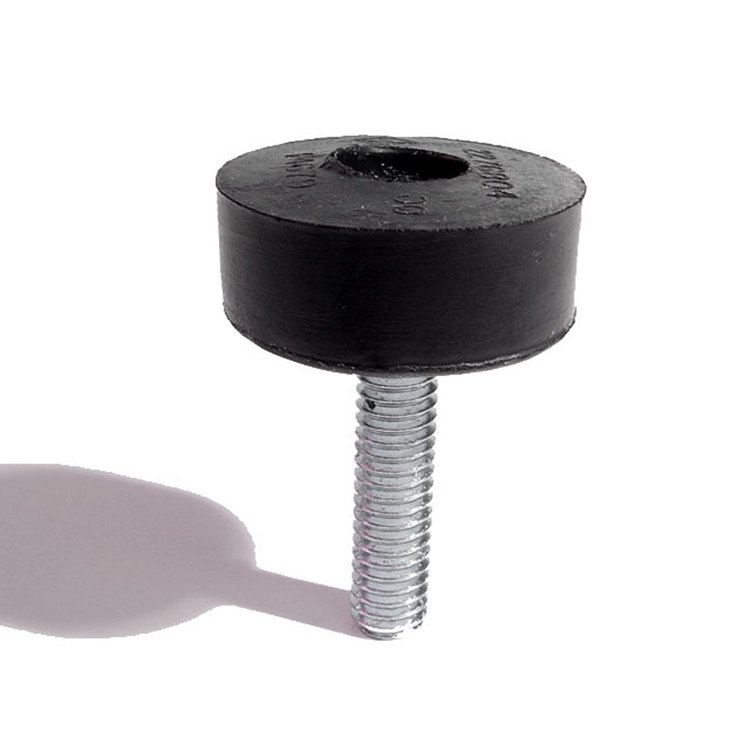 Hood Adjustment Bolt and Bumper. 1-3/16 In. diameter rubber head. 5/16 In. thick X 18 threads/inch X