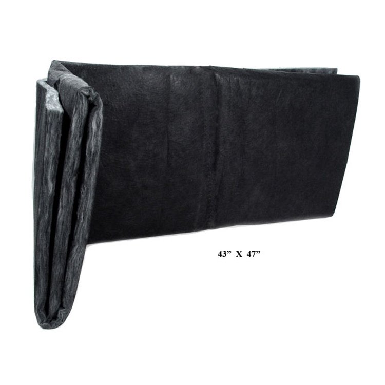 Hood Insulation. Made of high-quality black fiberglass. Neatly packaged in sealed plastic for easy h