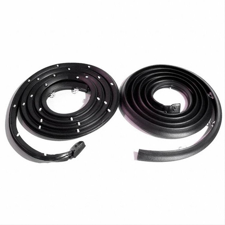 Molded Door Seals for 2-door hardtop and convertible. With molded ends at lock pillar. Molded in ste