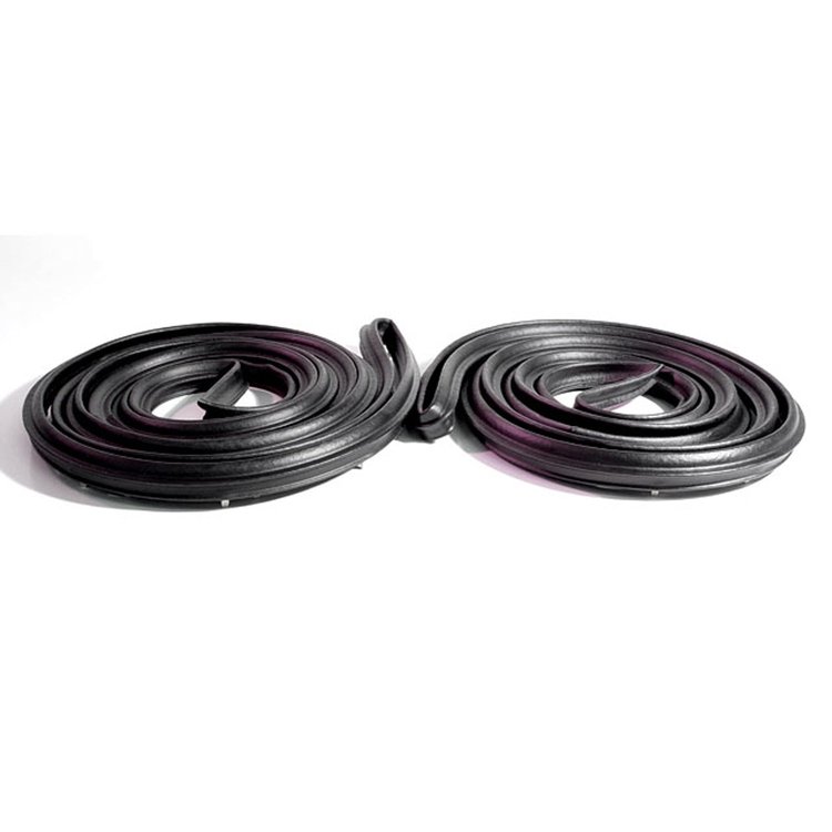 Molded Door Seals with clips and mitered corners. Pair. R&L. DOOR SEAL 79-85 MAZDA RX 7 PAIR