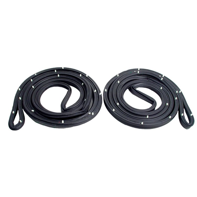 Molded Door Seals with clips. For 2-door wagons. Replaces OEM #4406677/8. Each. is 143-1/2 In. long.