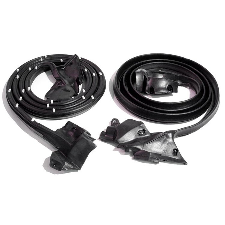 Molded Door Seals with Clips. For 2-door hardtops. Replaces OEM #9870752/3. Each. is 95-1/4 In. long