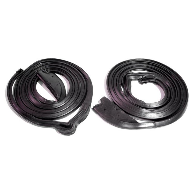 Molded Door Seals. Made of sponge rubber with steel cores where needed. Each. is 118-1/2 In. long. P