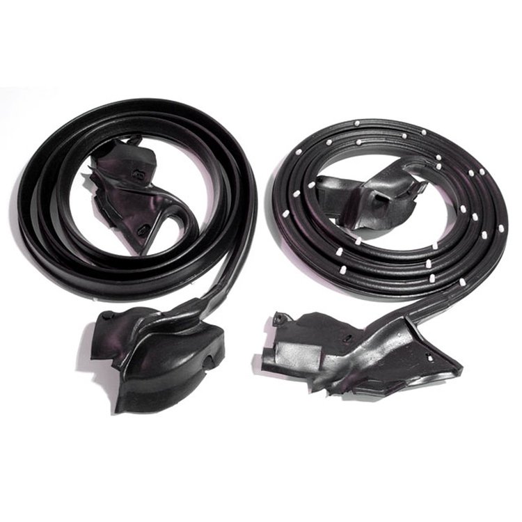 Molded Door Seals. For 2-door hardtop. Pair. R&L. DOOR SEAL 73-77 PONTIAC GRAND PRIX PAIR