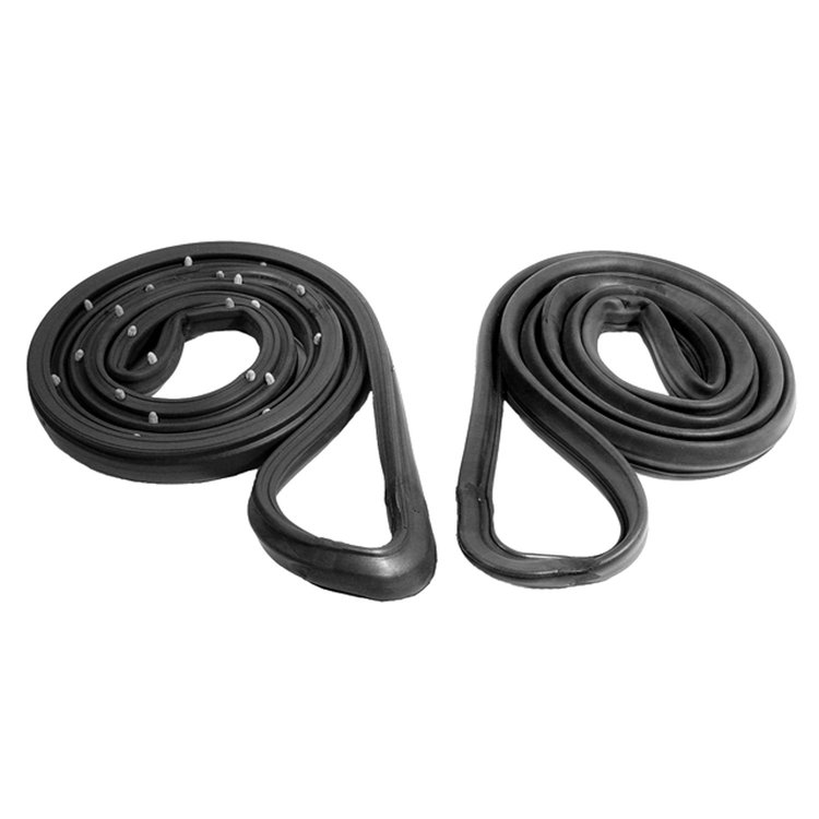 Front Door Seals. Fits 4-door sedan with front wheel drive. Pair. DOOR SEAL-FRONT 85-93 CADILLAC DEV