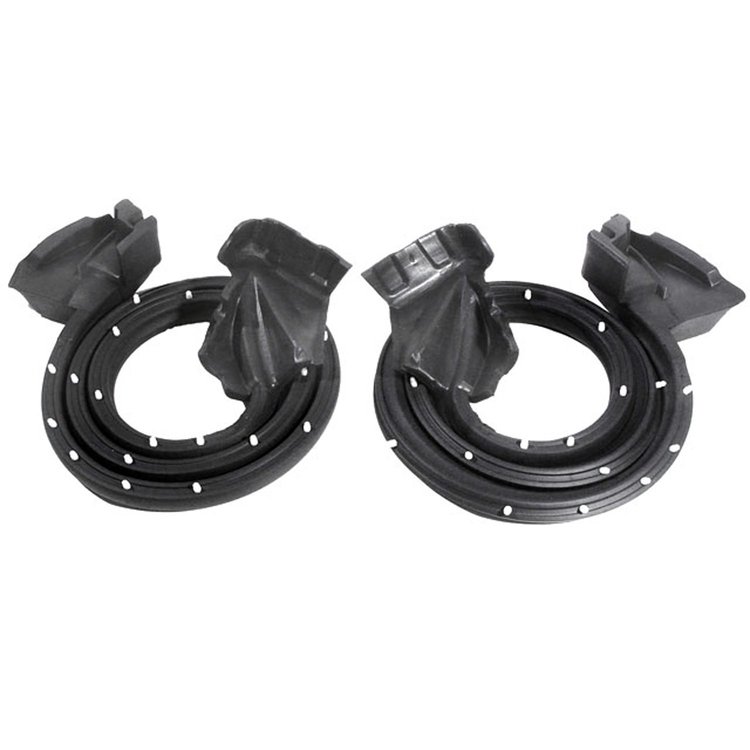 Rear Door Seals. Made with molded ends and installed clips. Pair. DOOR SEAL-REAR 80-85 CADILLAC SEVILLE 4 DOOR SEDAN PAIR