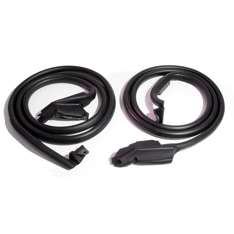 Molded Door Seals with Molded Ends and Clips. Fits Coupes only. Pair. R&L. DOOR SEAL 69-77 CHEVROLET CORVETTE COUPE PAIR