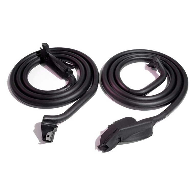 Molded Door Seals with Molded Ends and Clips. Pair. R&L. DOOR SEAL 78-82 CHEVROLET CORVETTE PAIR
